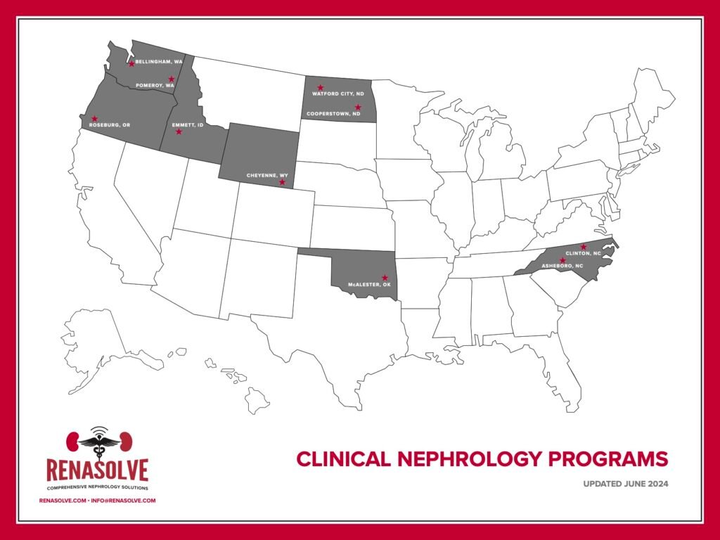 Renasolve Rural Hospitals Dialysis Program Map